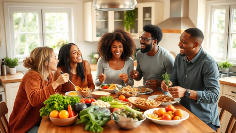 friends eating organic foods for healthy weight gain supplements